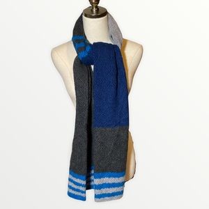 Magaschoni 100% Cashmere Scarf Blue Gray Soft